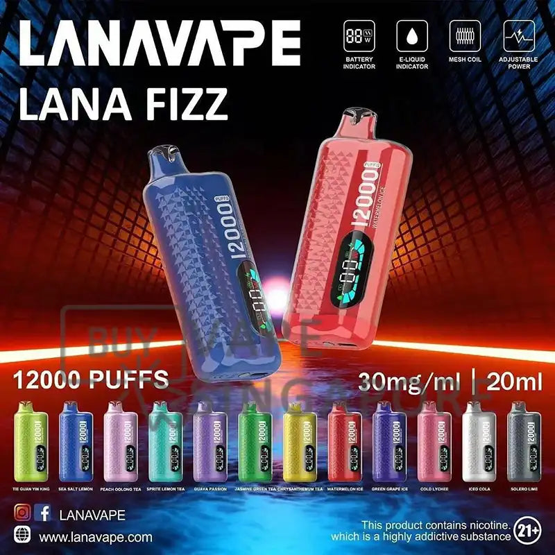 20PCS LANA FIZZ 12000 PUFFS DISPOSABLE BUNDLE