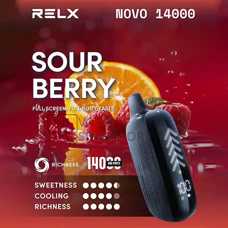 Relx-nova-14000-Puffs-disposable-flavour-sour-berry-BuyVapeSingapore