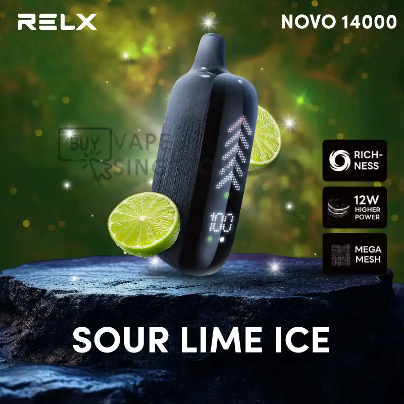 Relx-nova-14000-Puffs-disposable-flavour-sour-lime-ice-BuyVapeSingapore