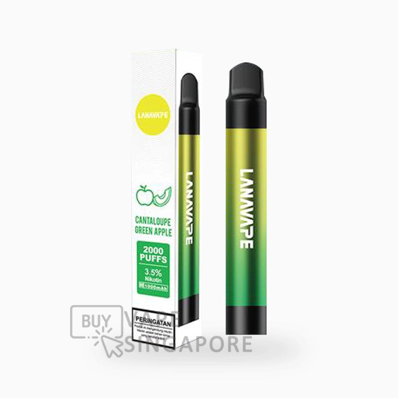 lana-pen-2000-Puffs-disposable-Cantaloupe-Green-Apple-flavour-BuyVapeSingapore