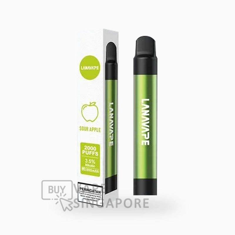 lana-pen-2000-Puffs-disposable-Sour-Apple-flavour-BuyVapeSingapore
